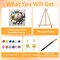 Paint by Numbers Kit for Kids with Frame, Baseball Paint by Numbers for Kids Ages 4-8-12, DIY Baseball Acrylic Oil Painting for Home Wall Art Decor Gift 7.8x7.8 inch (with Frame Easel)